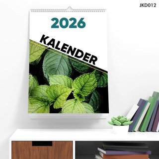 HIJAU Spiral Wall Calendar A3 2026 Green Leaf Design Theme Aesthetic ...