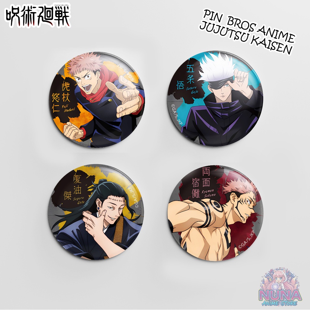 Pin Button brooch Anime Series Jujutsu Kaisen Gojo Satoru Geto Suguru ...