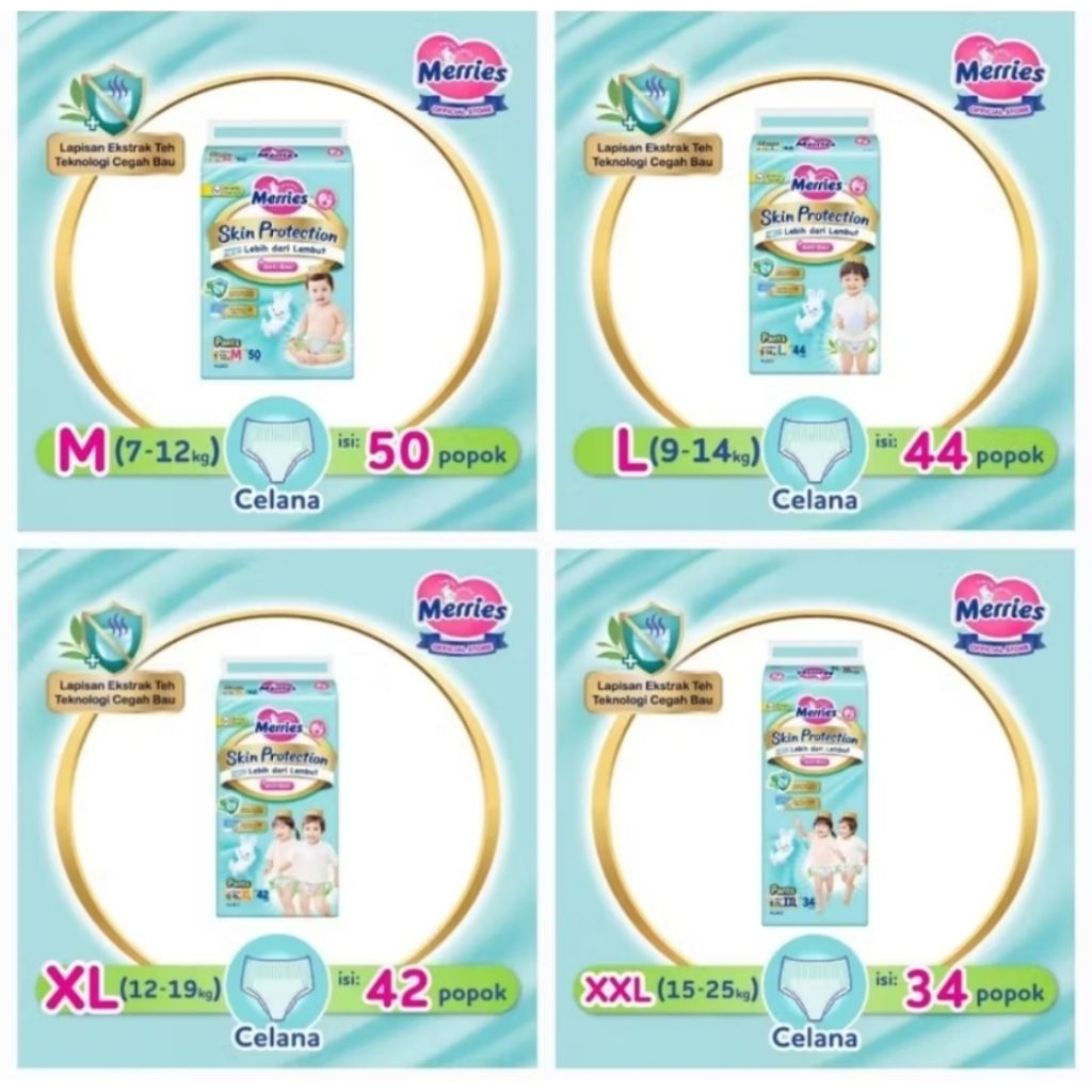 Merries Skin Protection Pants Pampers Super Soft Children's Pants Anti ...