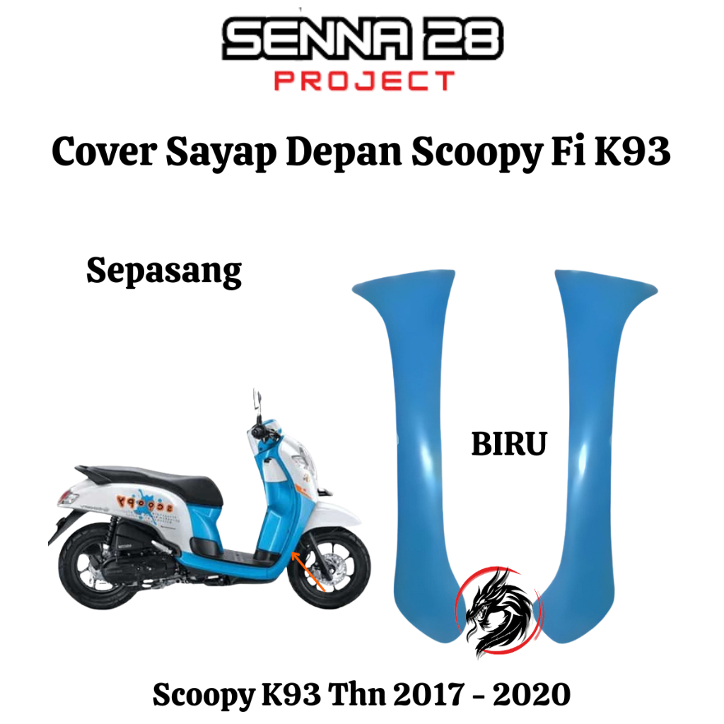 Front Wing Cover RightKiri outer legshield front body cover scoopy fi ...