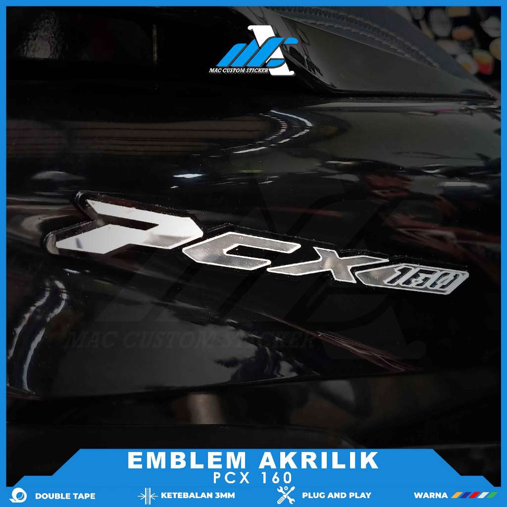 Embossed Acrylic Pcx 160 Emblem Honda Pcx 160 3D Embossed Acrylic ...