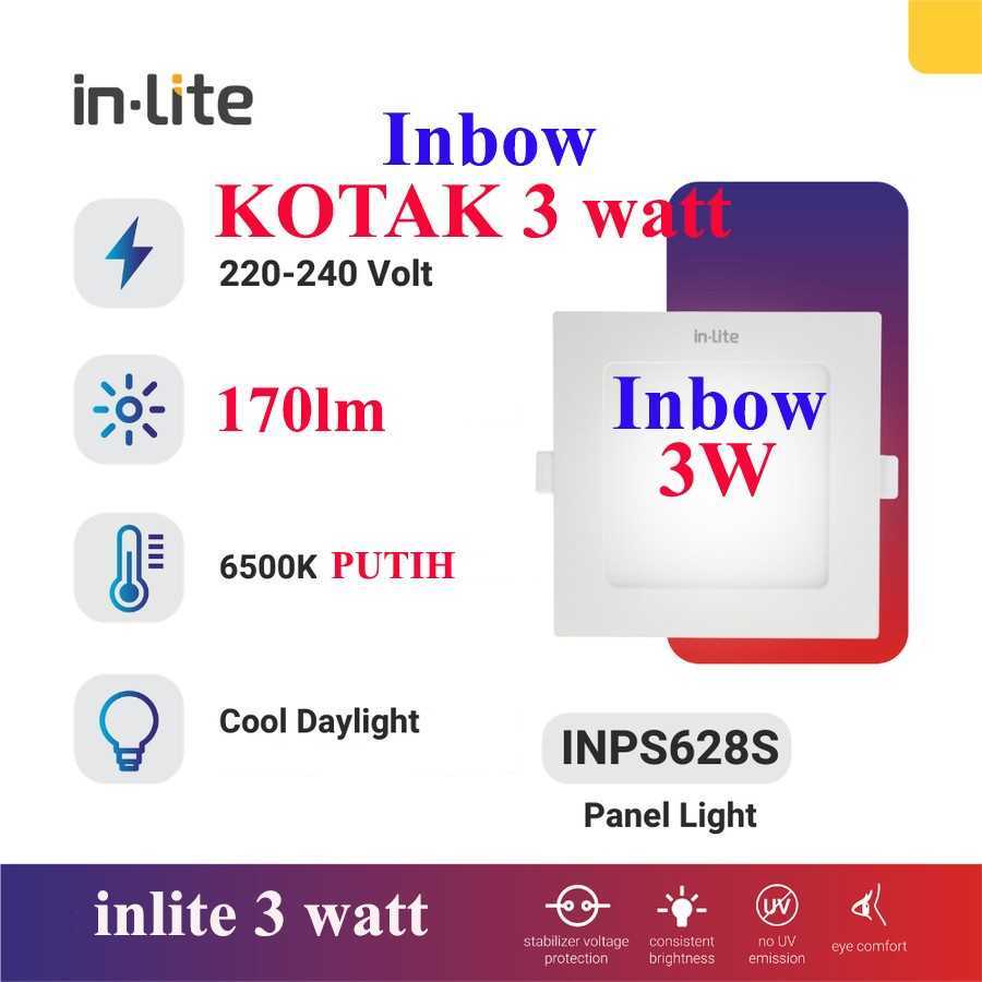 3w LED PANEL LIGHT INBOW box INPS628S DOWNLIGHT IN-LITE INLITE | Shopee ...
