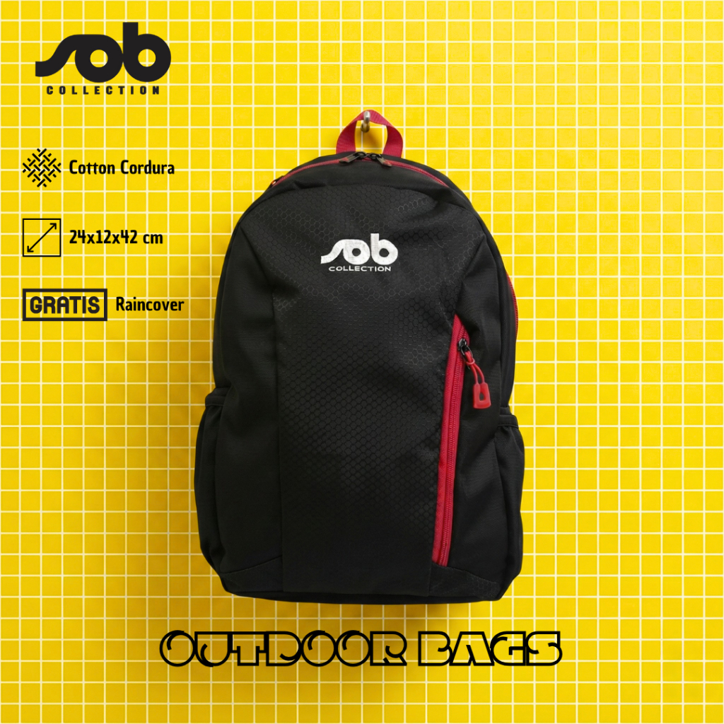 Sob Collection Cordura Outdoor Backpack Plus Raincover Black SC 01 ...