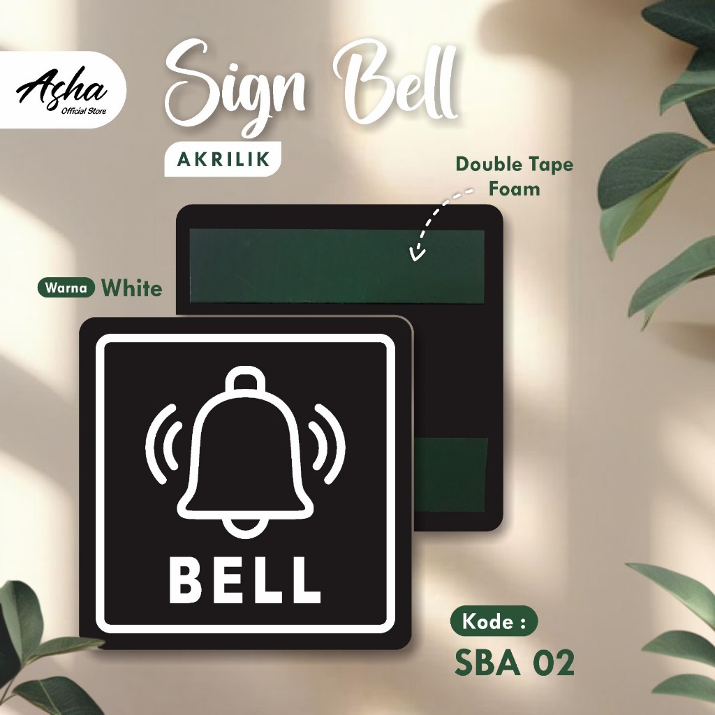 Print Door Bell Signage - Acrylic Board Acrylic Bell Sign - Home Sign ...