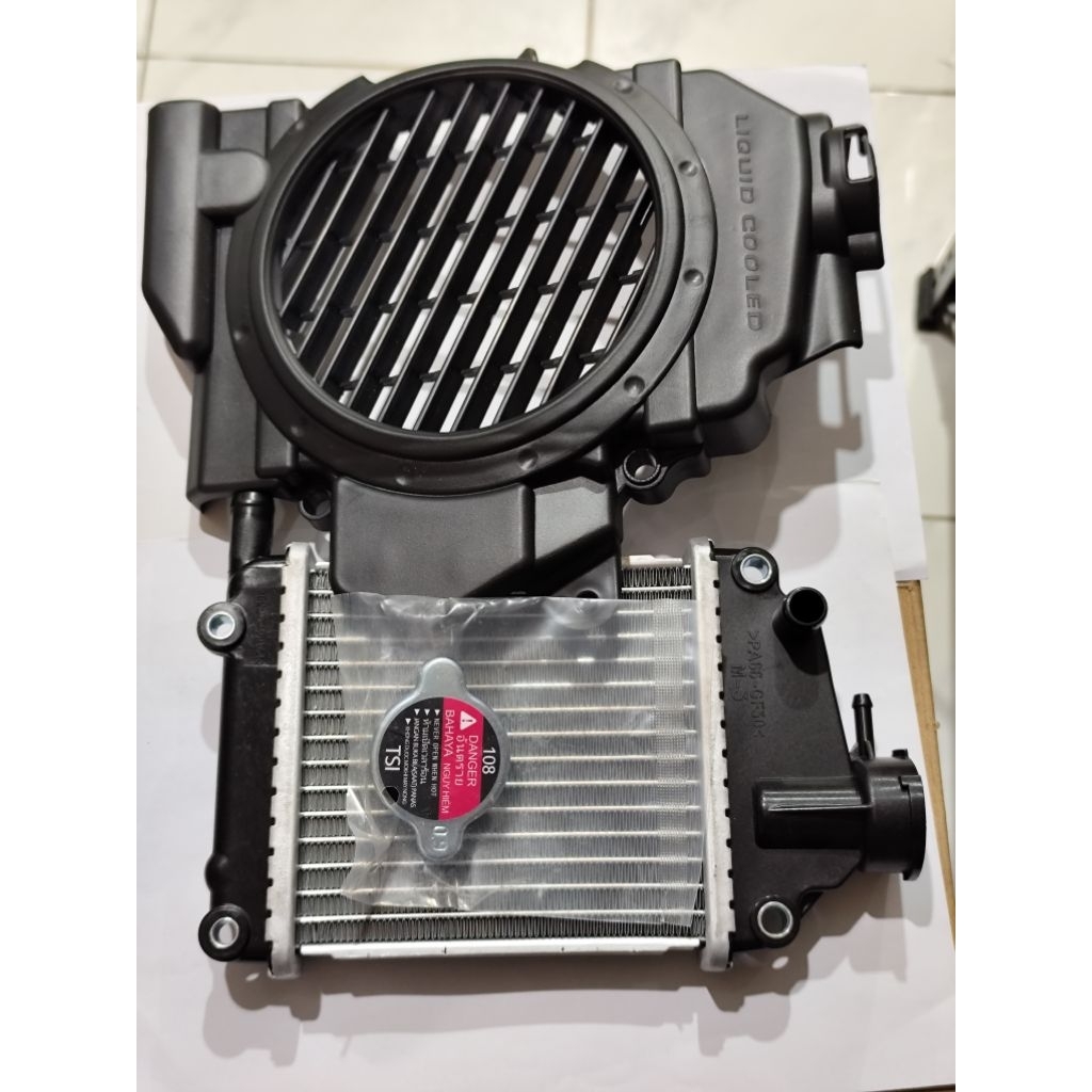 Radiator Assy + Radiator cap + Radiator Cover Vario 110 CBS Vario old ...