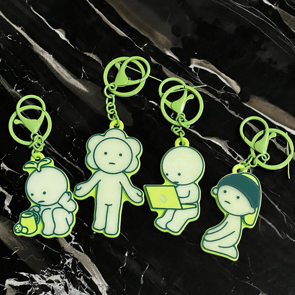 GANTUNGAN Smiski Keychain Glow in the Dark | Key chain | Shopee Philippines