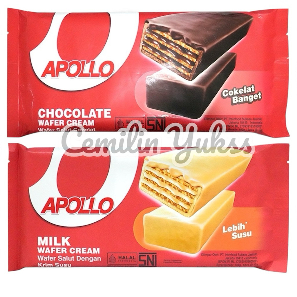 Apollo Wafer Milk Cream 102g Apollo Wafer Chocolate Cream 102g ...