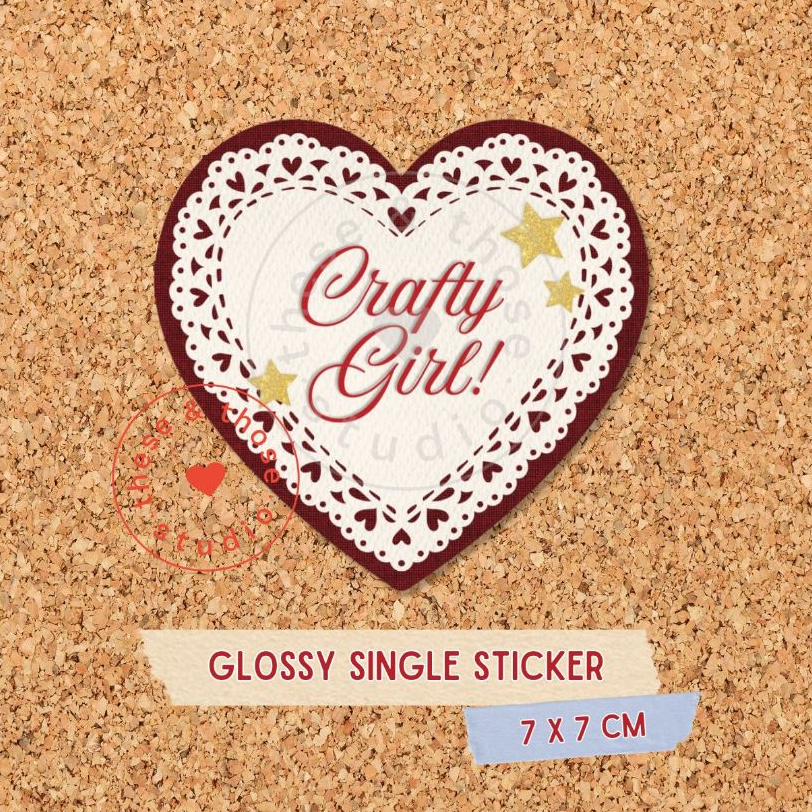THESETHOSE Sticker Crafty Girl Waterproof Vinyl Sticker Label Sticker ...