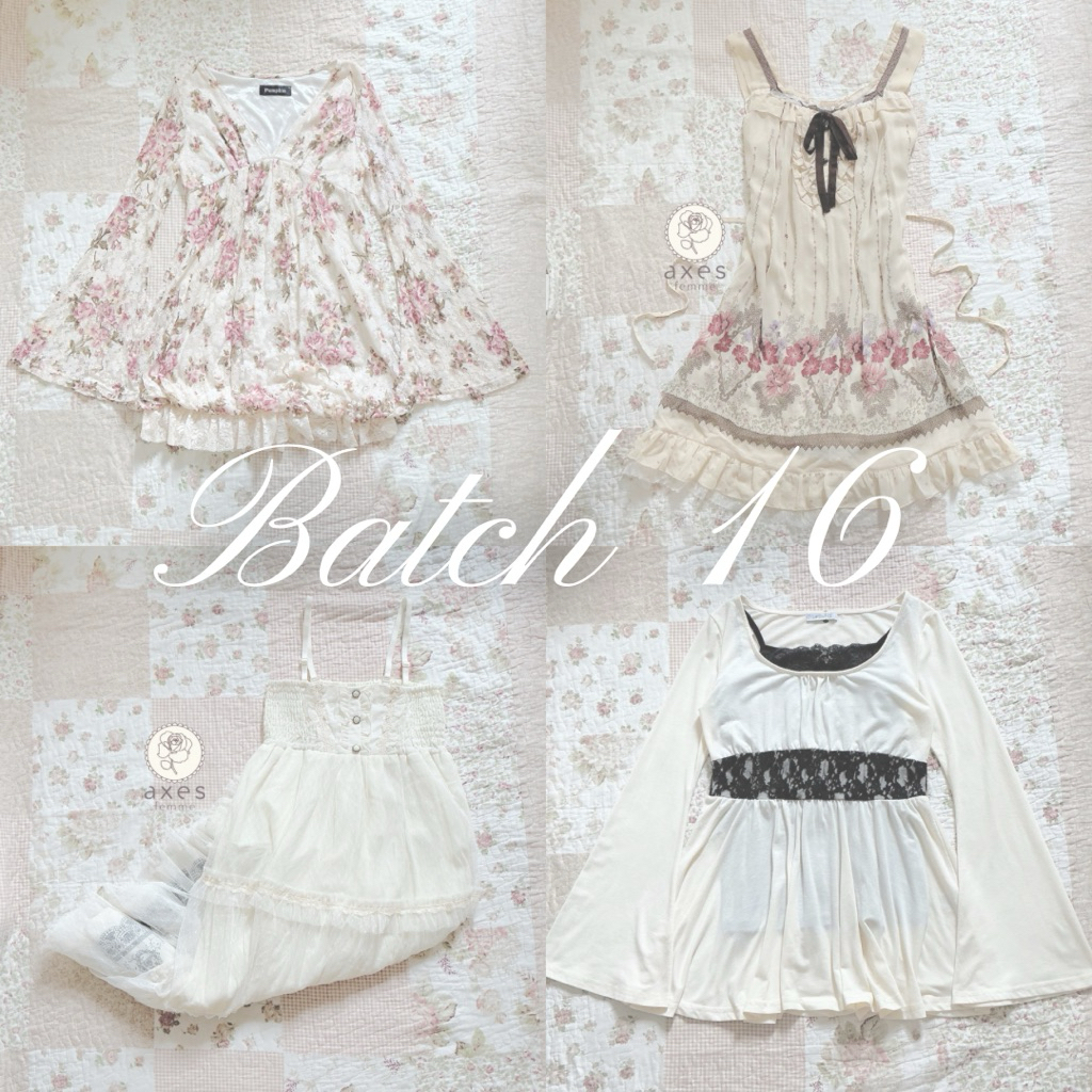 BATCH 16 (PLEASE READ THE DESC BEFORE CHECKOUT) Vintage Coquette  Cottagecore Y2K Grunge Gothic Goth 2000s Fairycore Himekaji Shoujo Morikei  Sawako Top Kawaii n Dress Babydoll Milkmaid Fatal Frame Whimsical Whimsy  Rosa