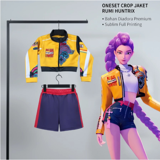 Rumi Huntrix Cosplay Jacket Oneset Crop Top Children's Jacket Rumi ...