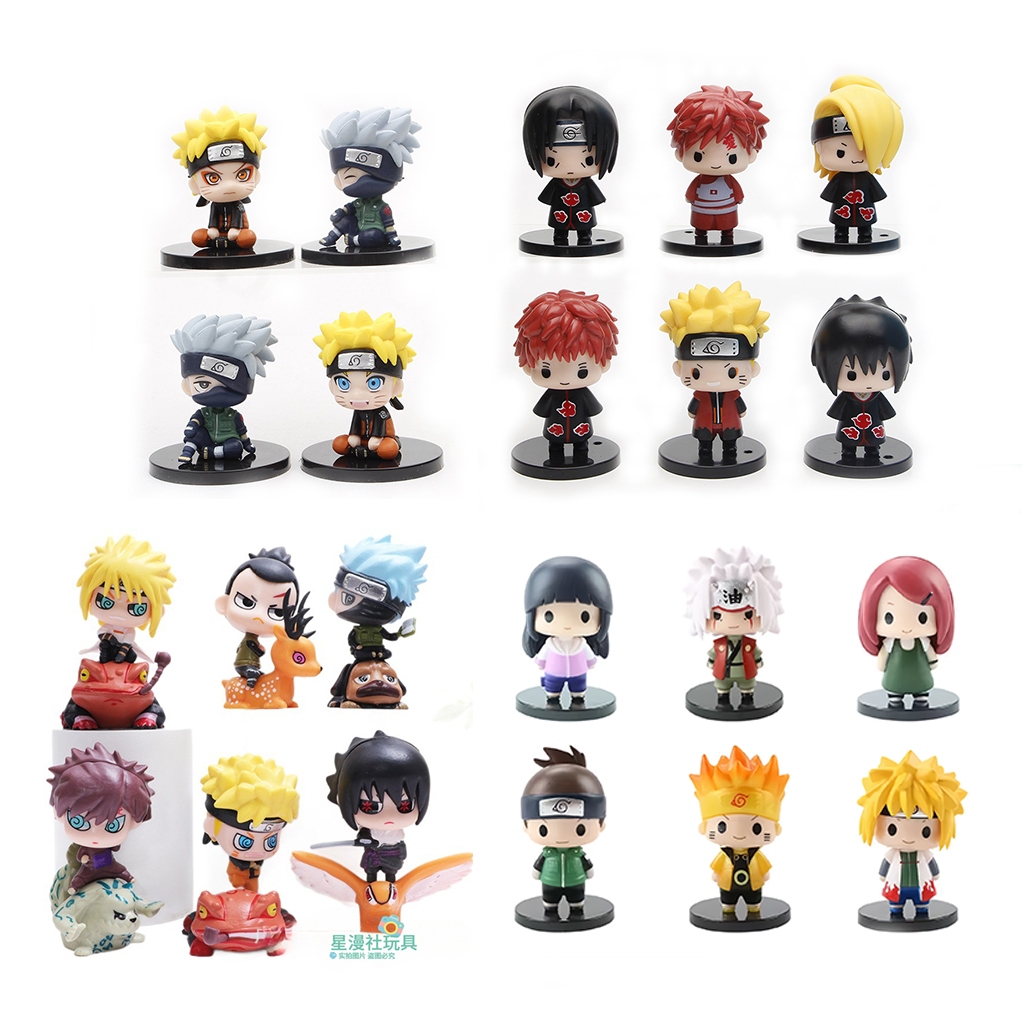 NARUTO CHIBI Action Figure contains 2 pcs - Miniature Cake Topper ...
