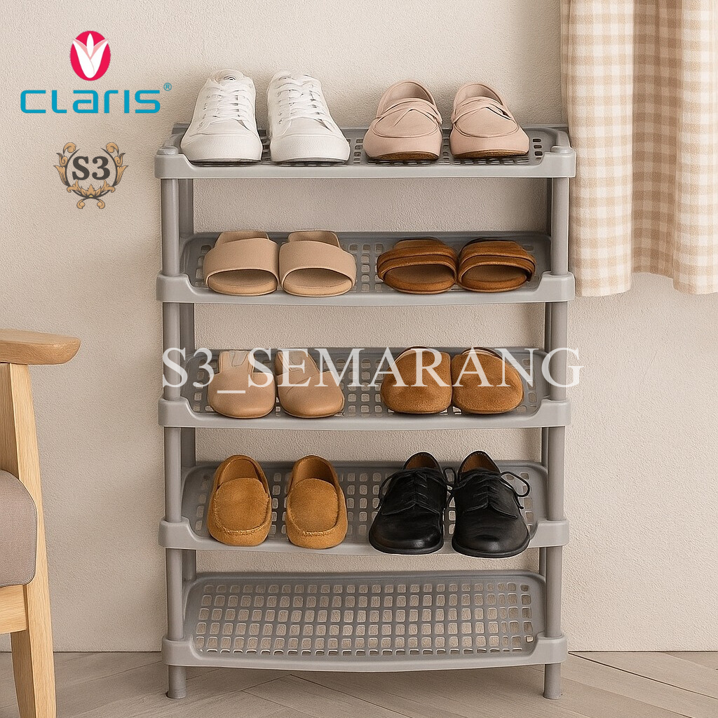 Kiramas 5-Tier Plastic Shoe Rack Large Sandal Shoe Rack Bally Rack 1338 ...