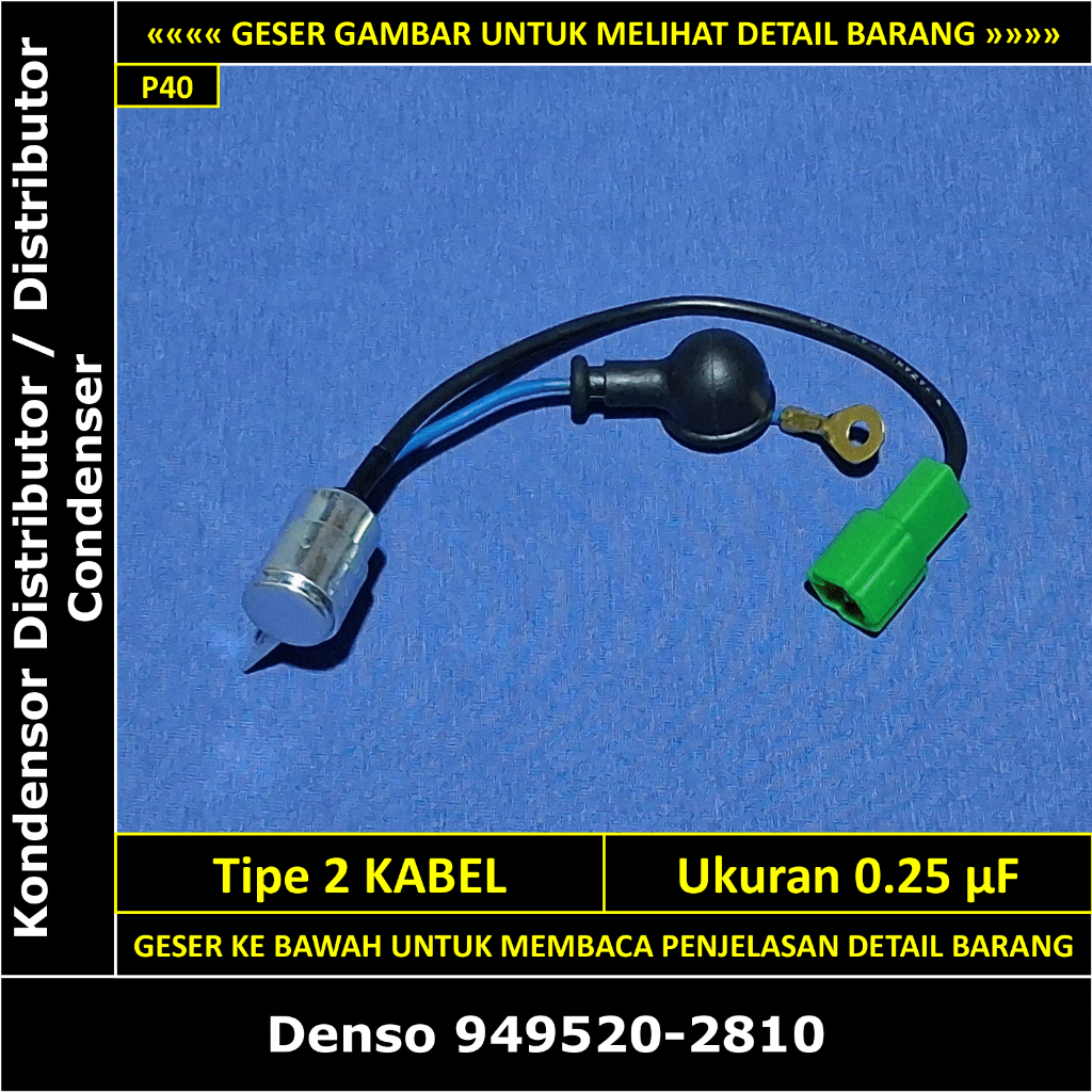 Toyota Corona RT132 2-Wire Distributor Condenser 1979-1980 2000 cc 18R ...