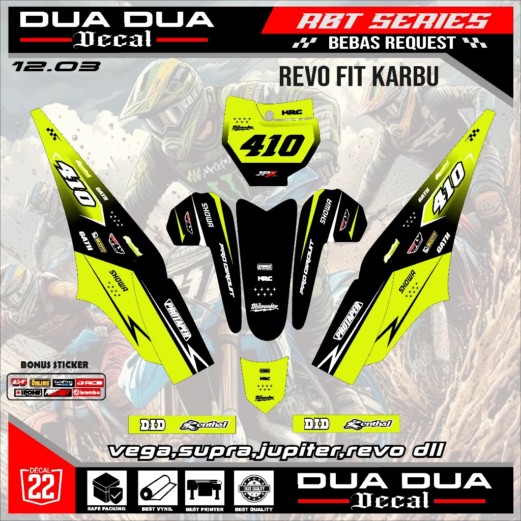 Striping Decal Rbt Motor Decal Revo Fit Karbu New Full Body Motor Rbt ...