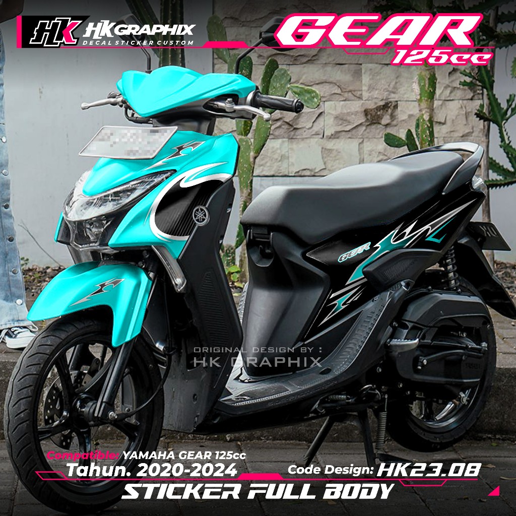 Yamaha Mio Gear 125 Full body Fullblock Decal Sticker - MIO GEAR 2020 ...