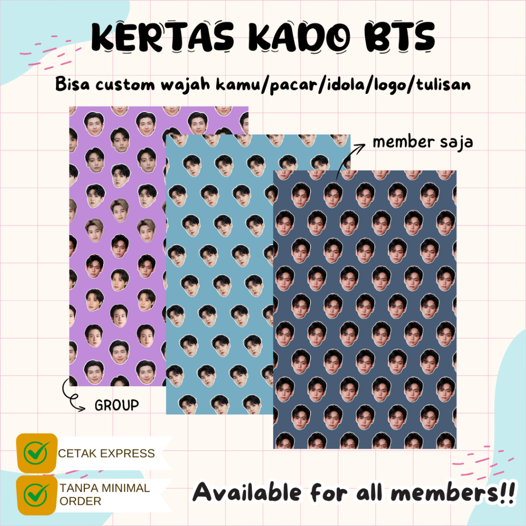BTS Gift Paper with A3+ Size Photo | Shopee Philippines