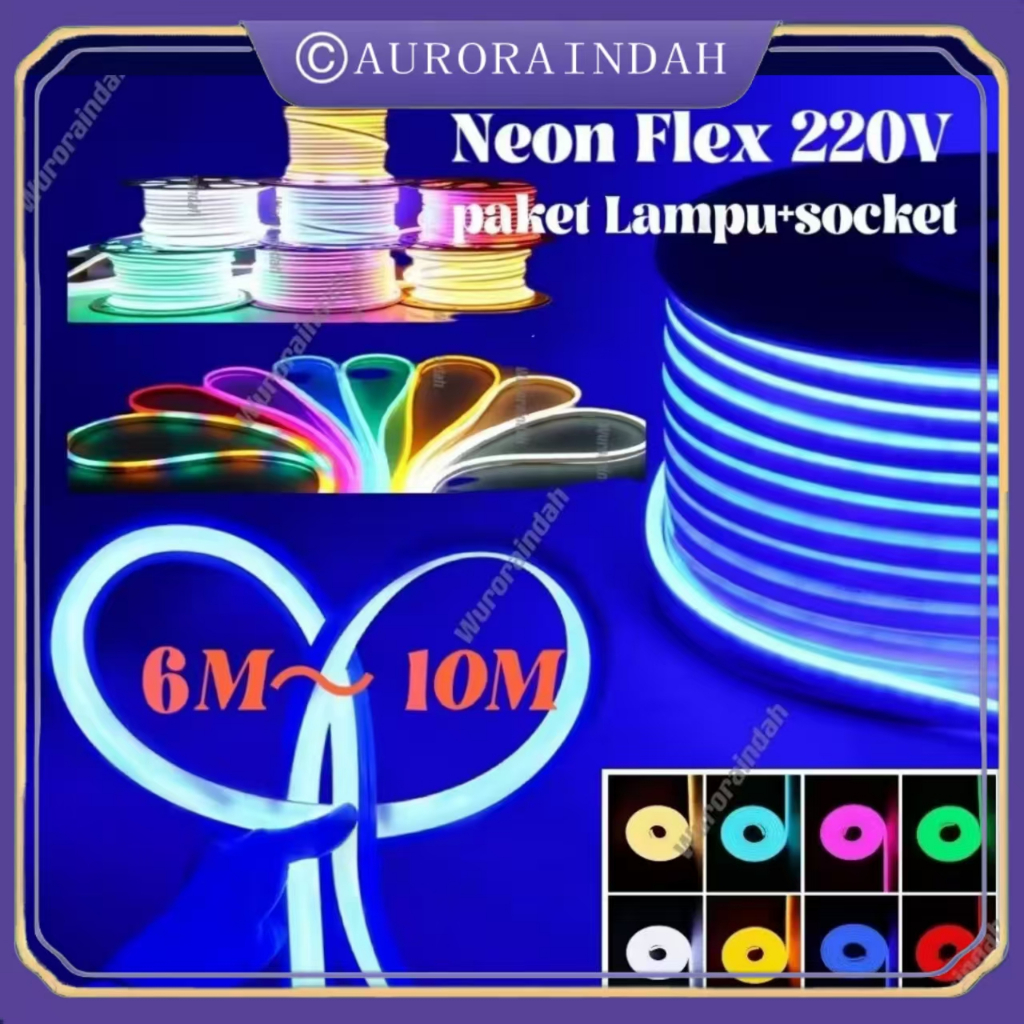 Neon Flex Light Package 220v 6m 7m 8m 9m 10m 10 meters Led Flexible ...