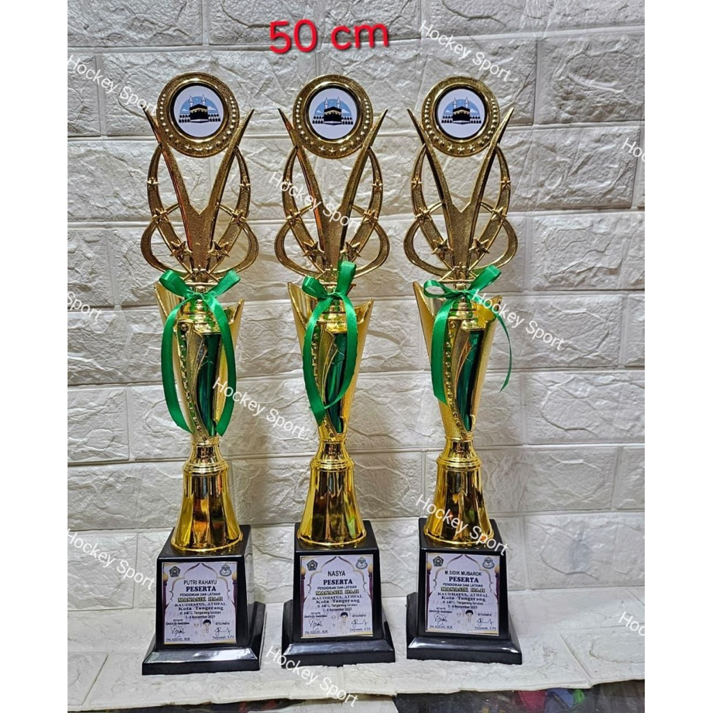 Trophy 1 SET 123 / 1 Custom Trophy Writing 50 cm (B. New ) | Shopee ...