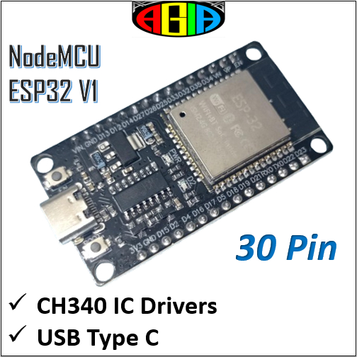ESP32 V1 USB Type C CH340 NodeMCU DevKitC 30 Pin Wifi+Bluetooth ESP 32 ...
