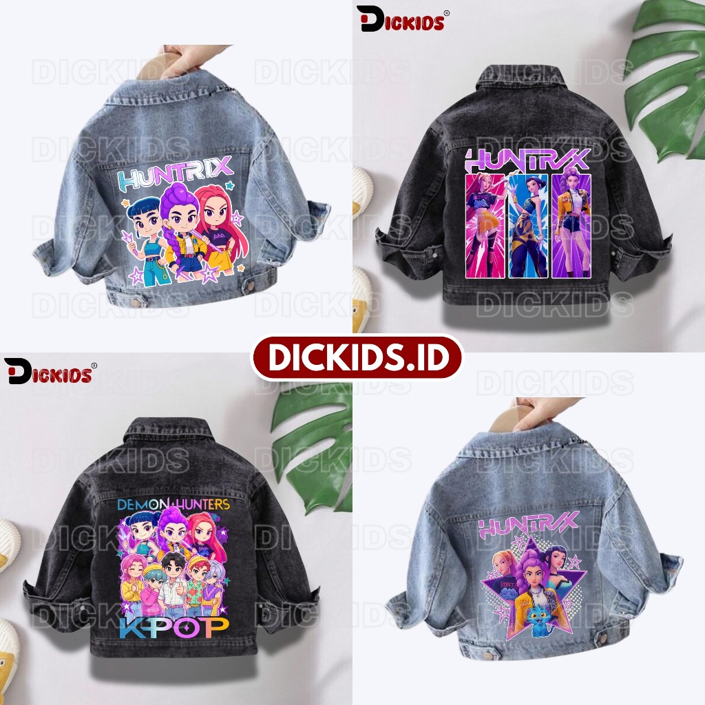 HUNTRIX GIRLS' JEANS JACKET AGES 1-7 YEARS BLUE & BLACKSnow | Shopee ...