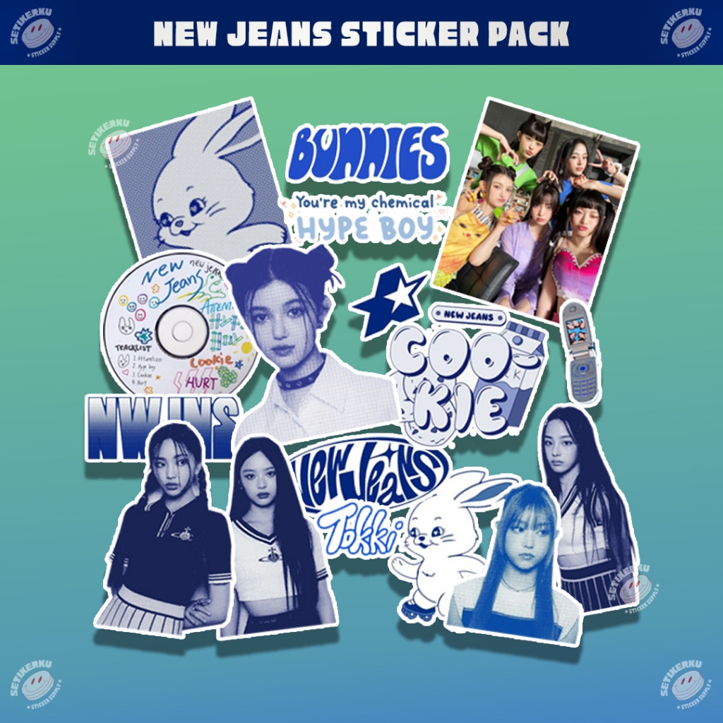 HP 17pcs NEW JEANS Sticker Pack A6 | New aesthetic jeans stickers for ...
