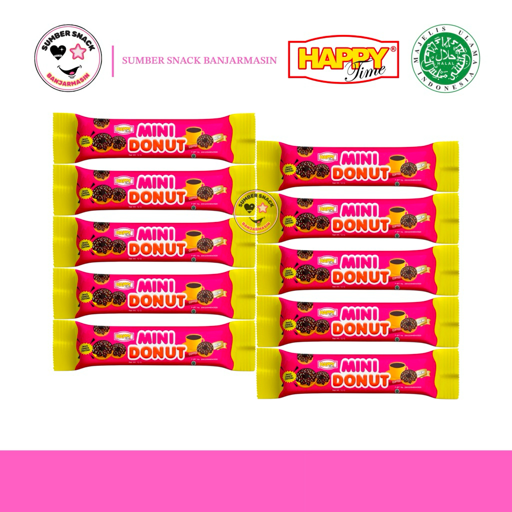 (Renceng) Happy Time Mini Donut Renceng (Contents 10 Pcs/Renceng ...