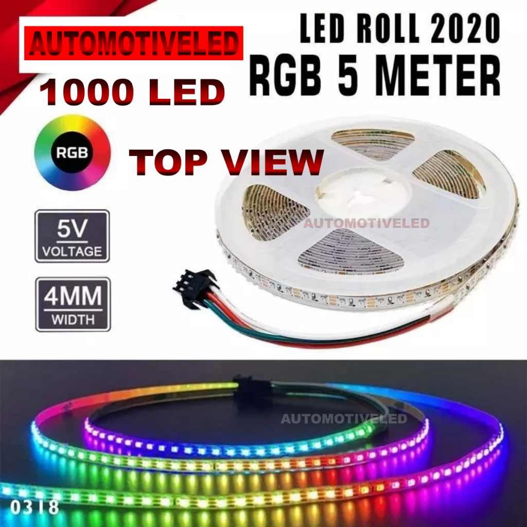 SMARTLED ROLL 5 METER WS2812B 5V 2020 800 LED 1000 LED 2020 Matrix list ...