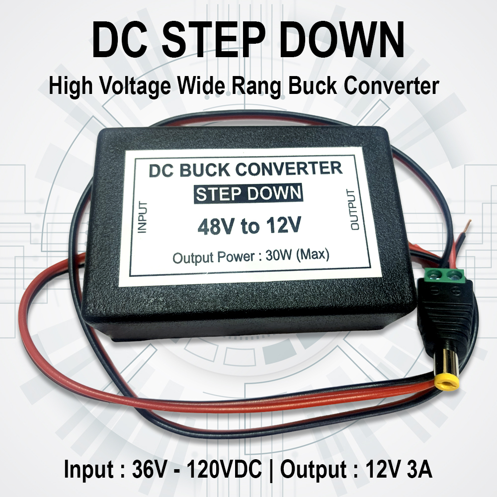 DC STEP DOWN 48V TO 12V 30WATT BUCK CONVERTER (Long Distance Wifi ...