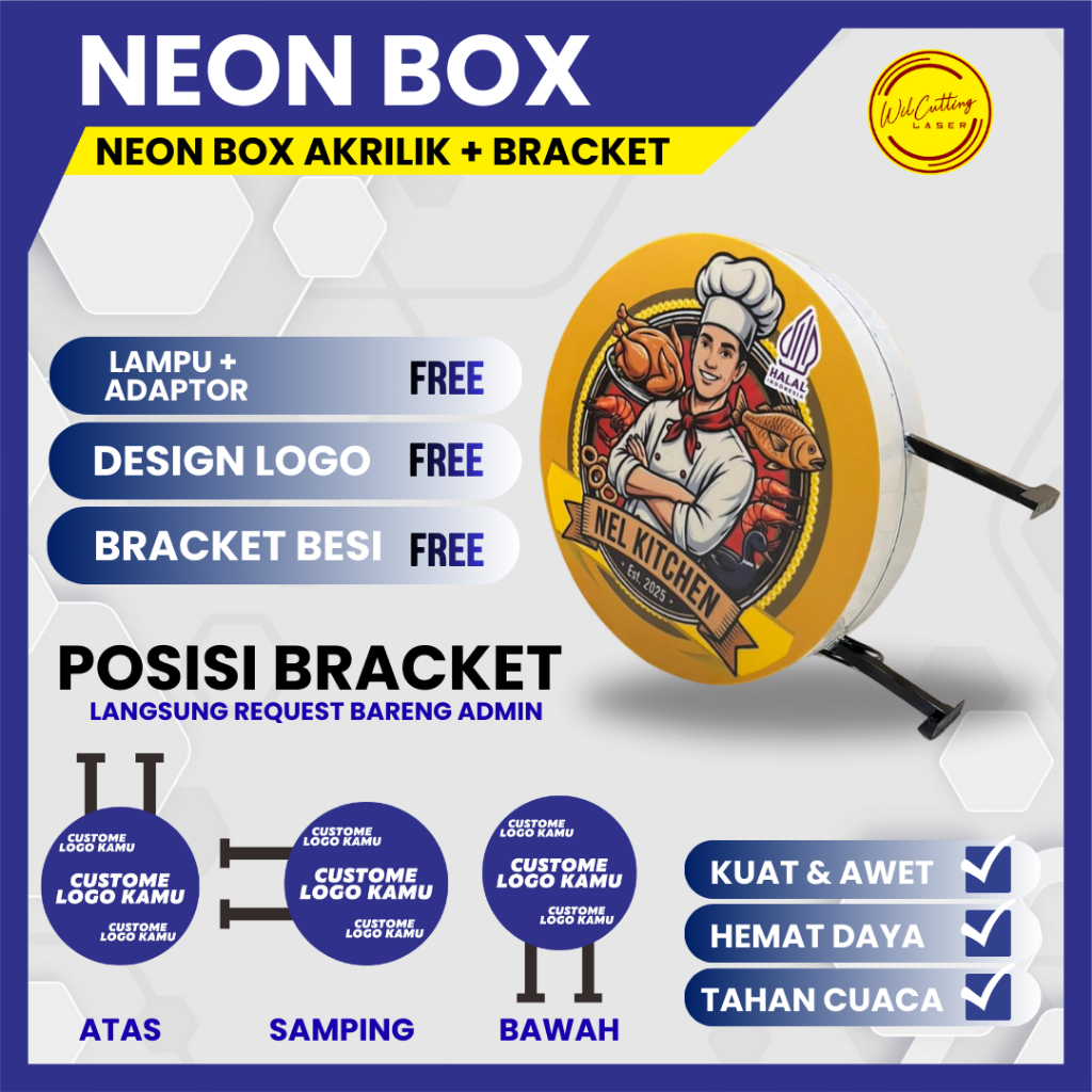 Custom Neon Box Round Neon Box/ Light Plate Mini Neon Box | Shopee ...