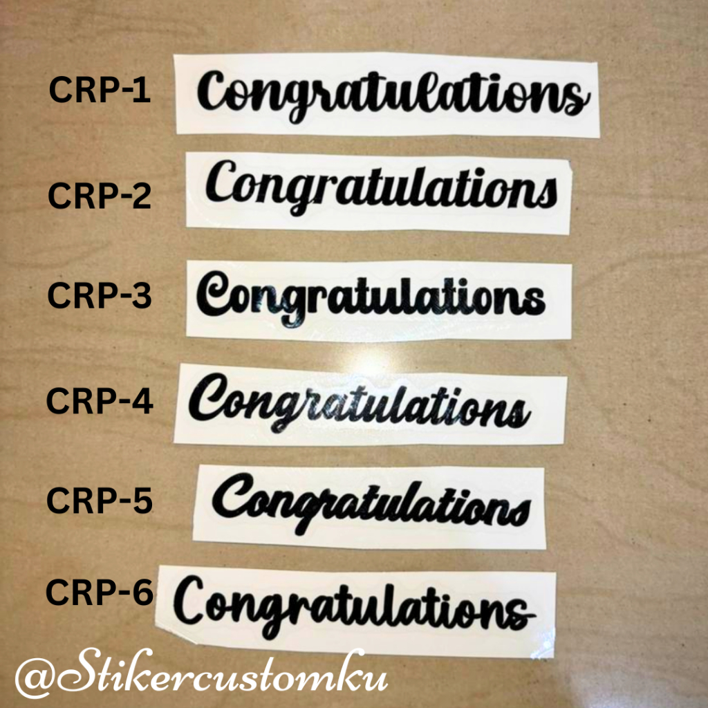 Ribbon Stickers Congratulationssatin Congratulations Bouquet Sticker/s ...
