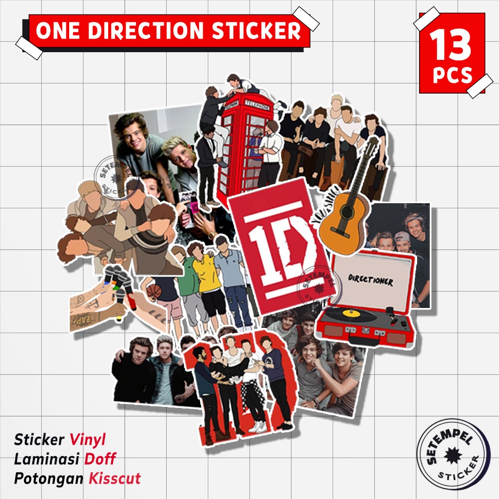 ONE DIRECTION Sticker Pack 13pcs | One distribution vinyl sticker ...