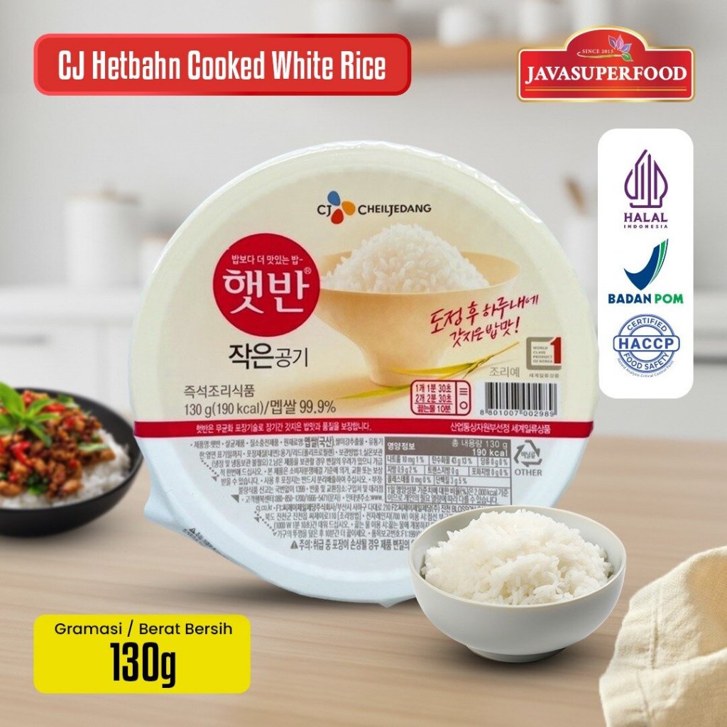 CJ Hetbahn Cooked White Rice - Korean Instant White Rice 130g | Shopee ...