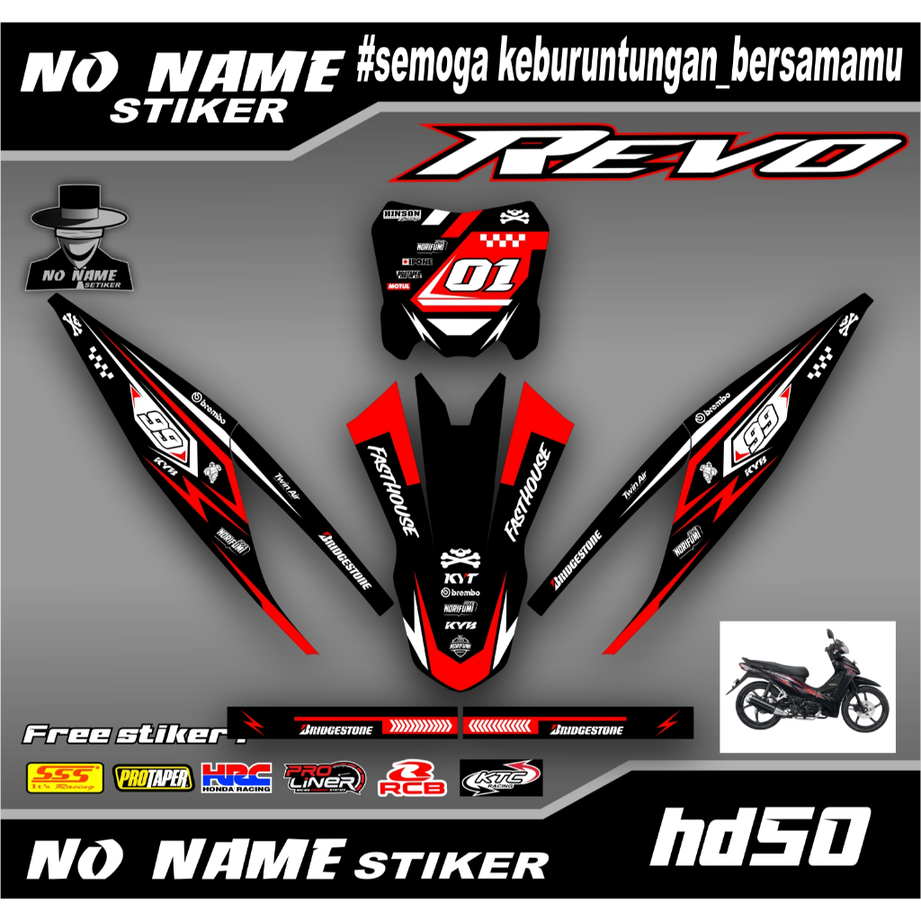 Semifullbody RBT honda revo x 2022 Decal striping Sticker (hd50 ...