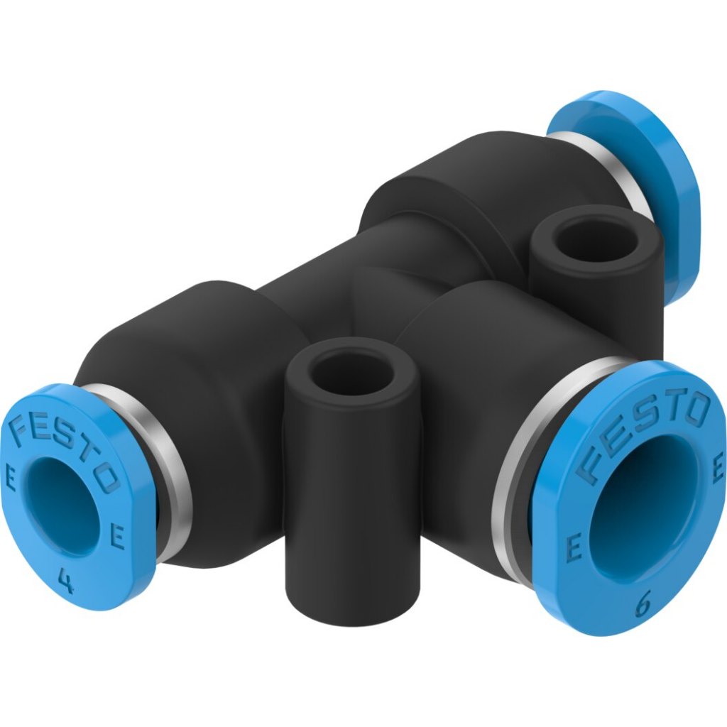 FESTO Push-in T-connector Item Code 8113138 NPQE-T-Q6-Q4-P10 | Shopee ...