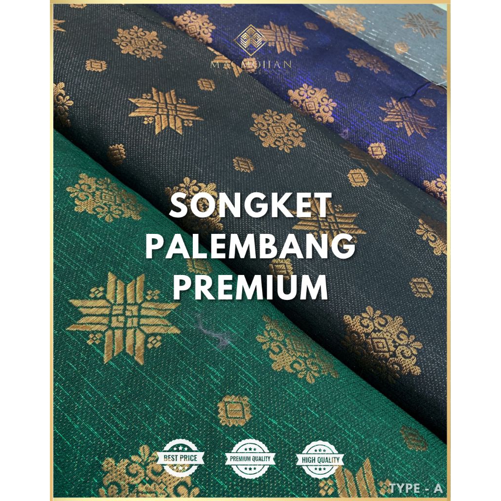 NEW SONGKET CLOTH PALEMBANG SONGKET/ PREMIUM SONGKET/ FOR KEBAYA ...
