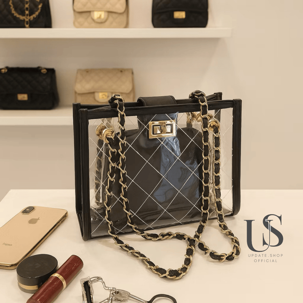 Hot Sale 2026 Bag Transparent 2-in-1Wanita PVC ChainTALI Fashion Sling ...