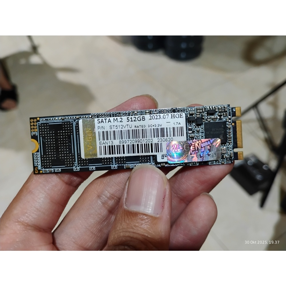 SSD M.2 SATA V-GEN 512GB Sentinel 94/100% POT 112 Days Warranty ON ...