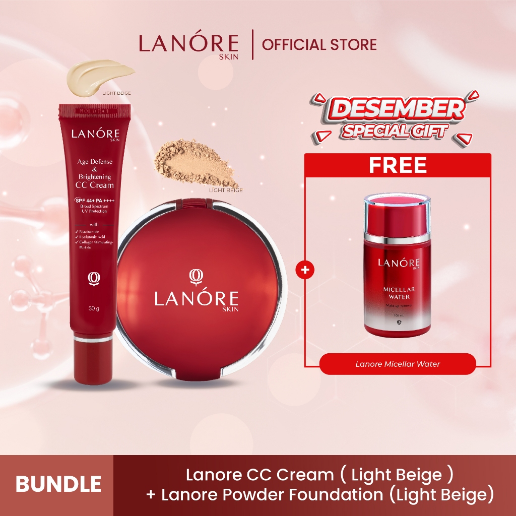 Lanore Skin Age Defense & Brightening Powder Foundation Package SPF 12 ...