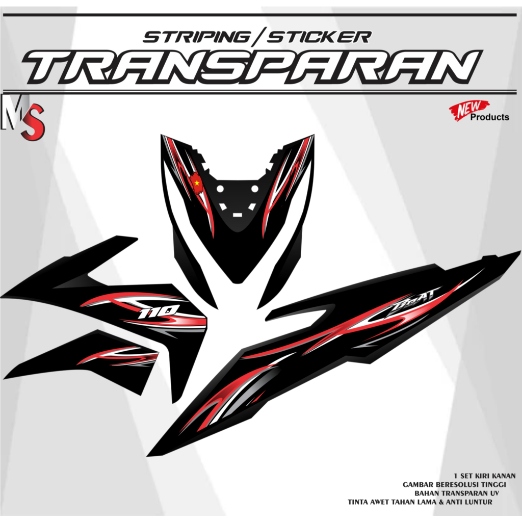 Transparent Uv Motorcycle Sticker Striping BEAT Esp/ New Custom ...