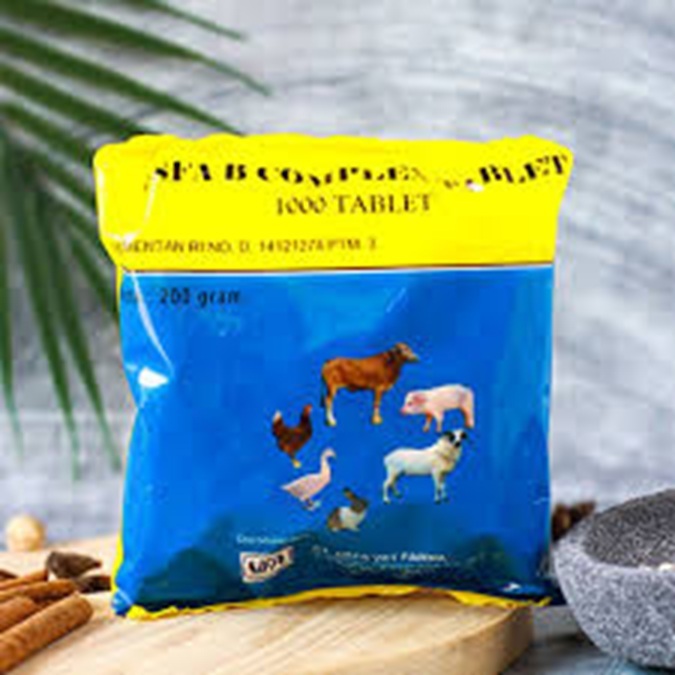 Livestock vitamins B Complex tablet contents 1000 USFA Bcomplex / B ...