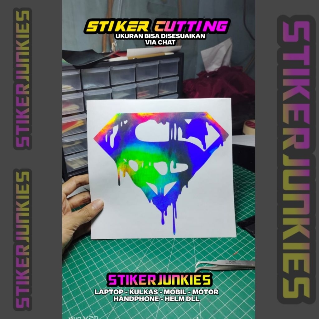 SUPERMAN LOGO LAPTOP STICKER CUTTING STICKER | Shopee Philippines