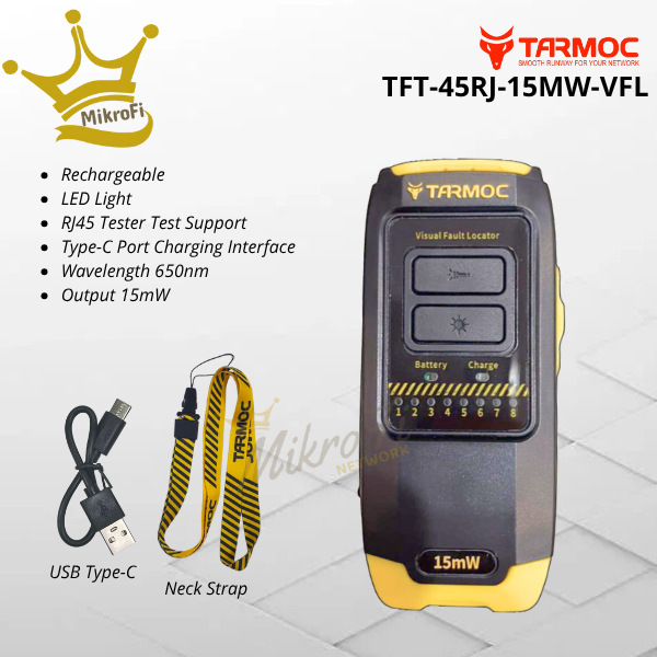 Tarmoc TFT-45RJ-VFL | Optical Power Meter + VFL mini Rechargeable LAN ...