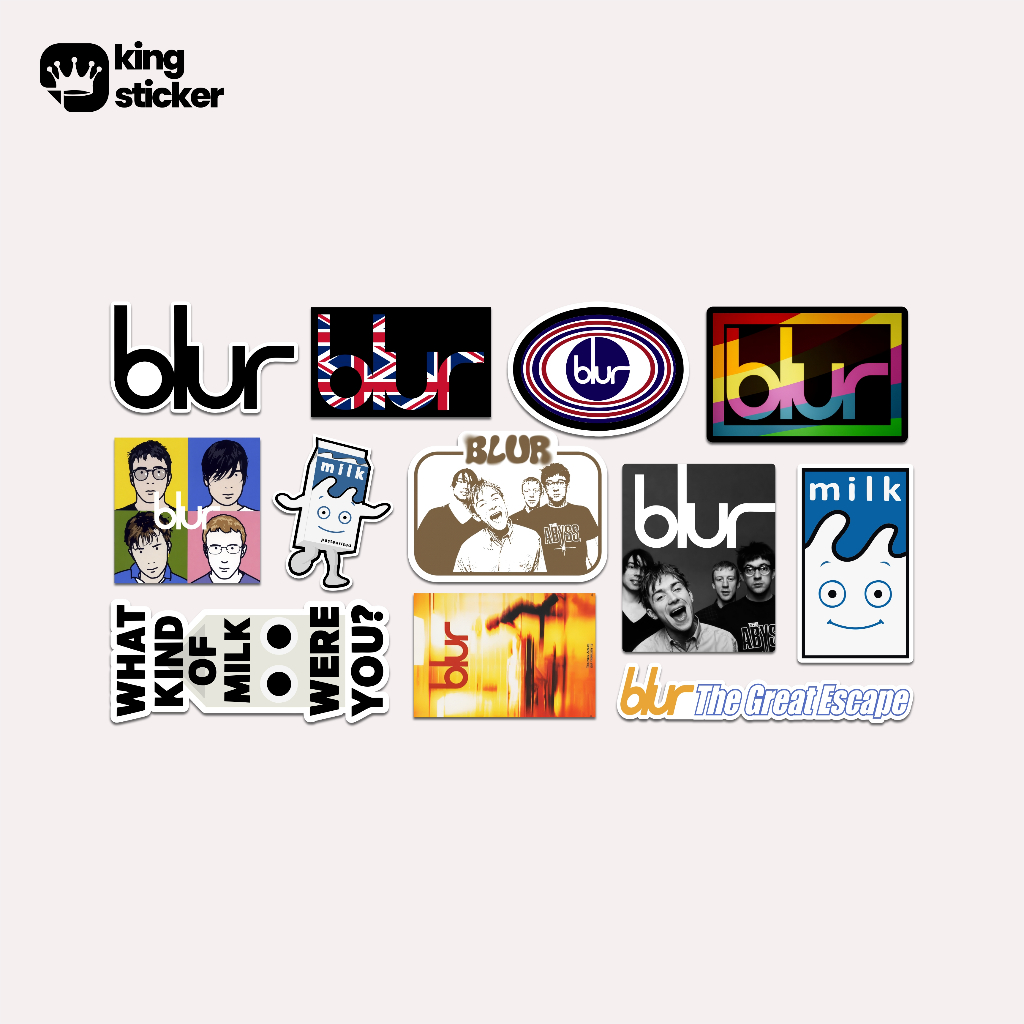 BLUR BAND STICKER PACK [12pcs] GLOSSY LAMINATION DIECUTT | Shopee ...