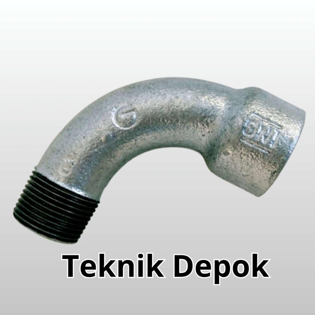 Large Radius Elbow Iron 2 Inch Pipe Connector Long Boch Threaded Outer ...