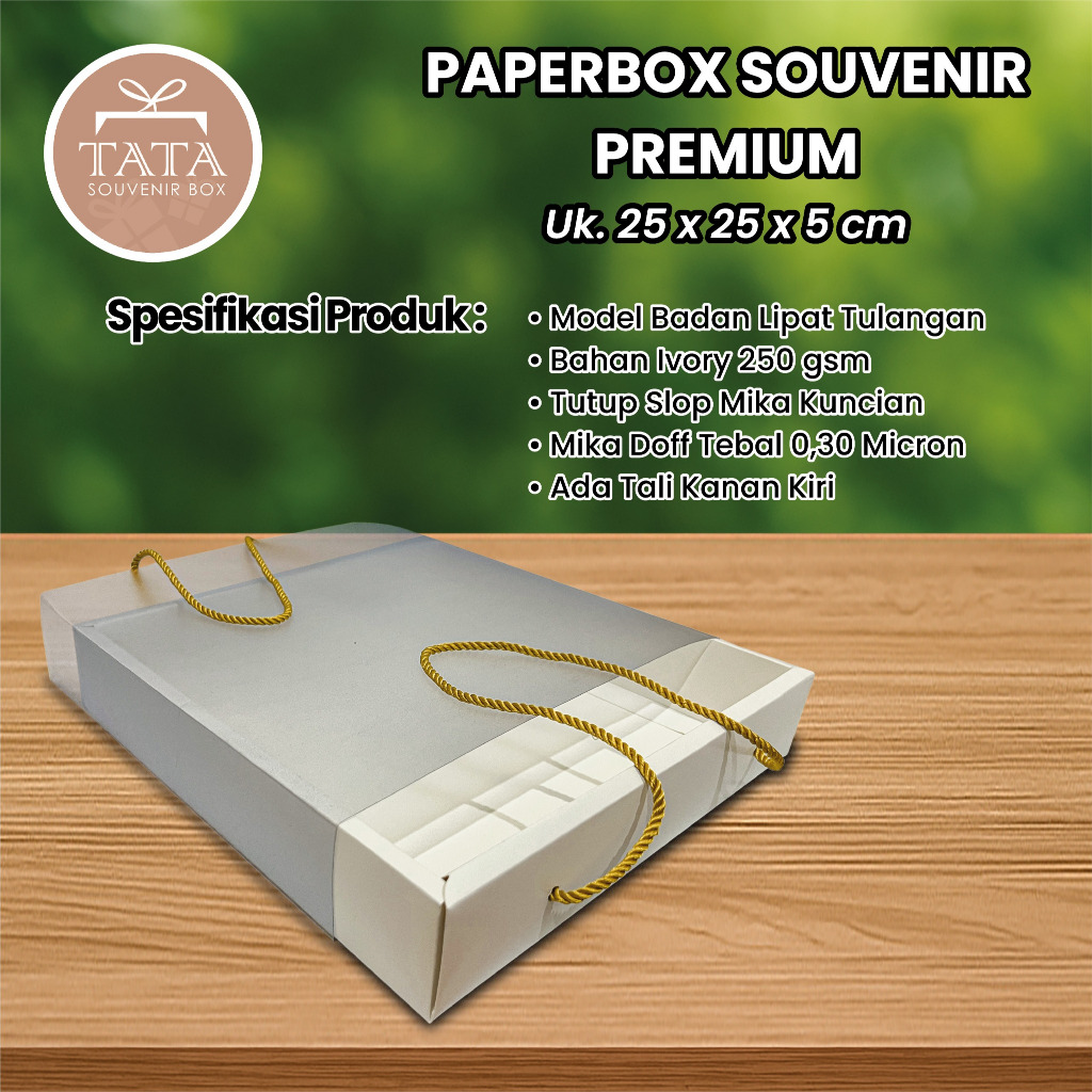 Souvenir Packaging Box Slop Model Size 25 x 25 x 5 Ivory Material 250 ...
