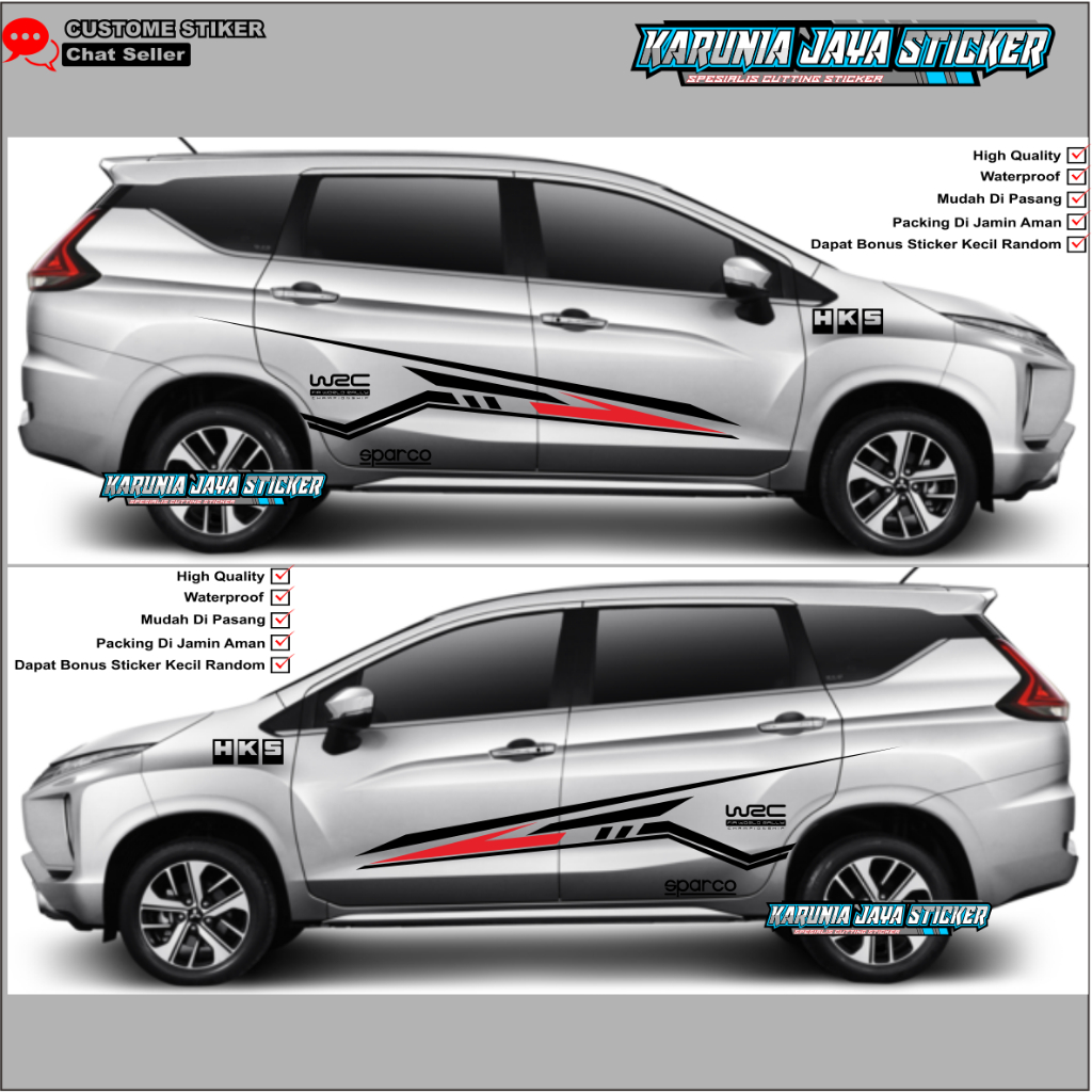 PROMO MITSUBISHI XPANDER Sticker Cutting Sticker Car Xpander Sport ...