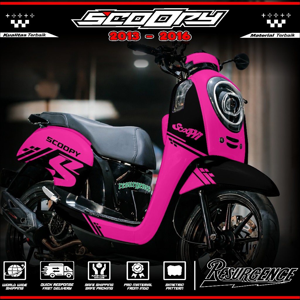 Decal Sticker Scoopy 2013 2014 2015 2016 Fi Lama Full Body - Decal ...