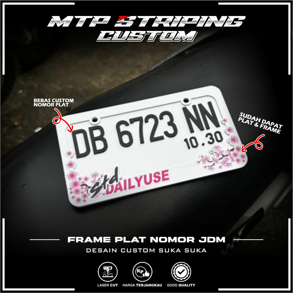 MTP FRAME AND ACRYLIC PLATE NUMBER JDM NEWEST VIRAL LATEST MODEL SAKURA ...