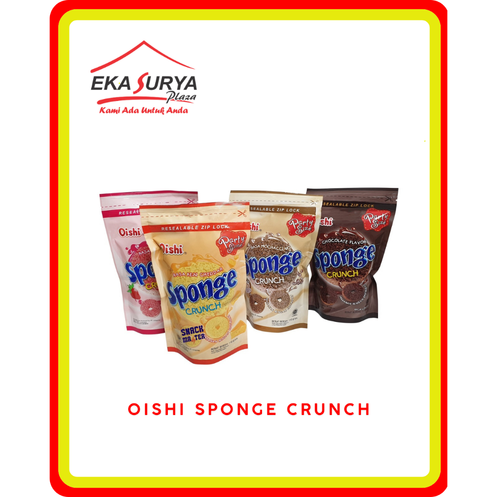 Oishi Sponge Crunch 100g All Variants - Strawberry Chocolate Flavored ...