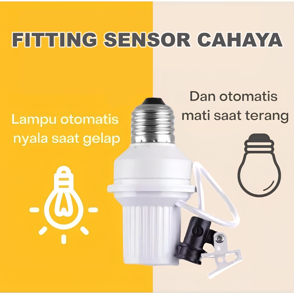 CAHAYA Lamp Sensor Fitting Day and Night Sensor Fitting E27 Automatic ...